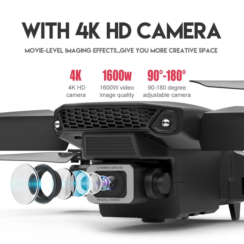 E88 ProIntelligent Folding Dro - Drone Camera 4K ulasan dan harga