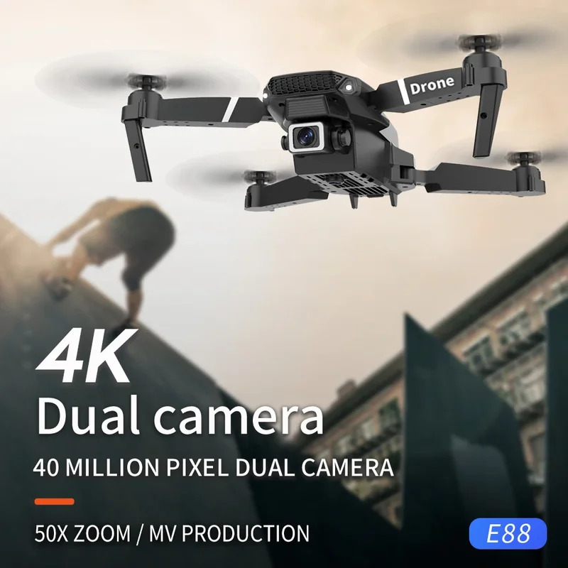 E88 ProIntelligent Folding Dro - Drone Camera 4K ulasan dan harga